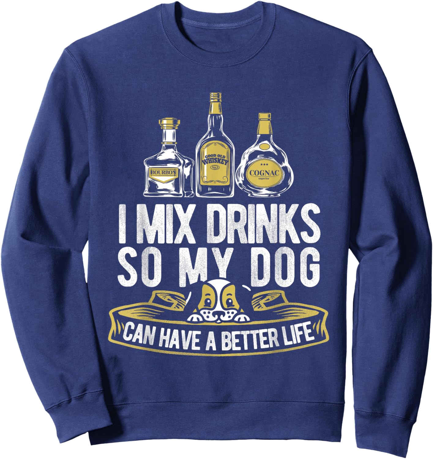 Bartending Dog Bartender - Mixologist Barkeeper Barman Sweatshirt - Sweatshirt | Navy