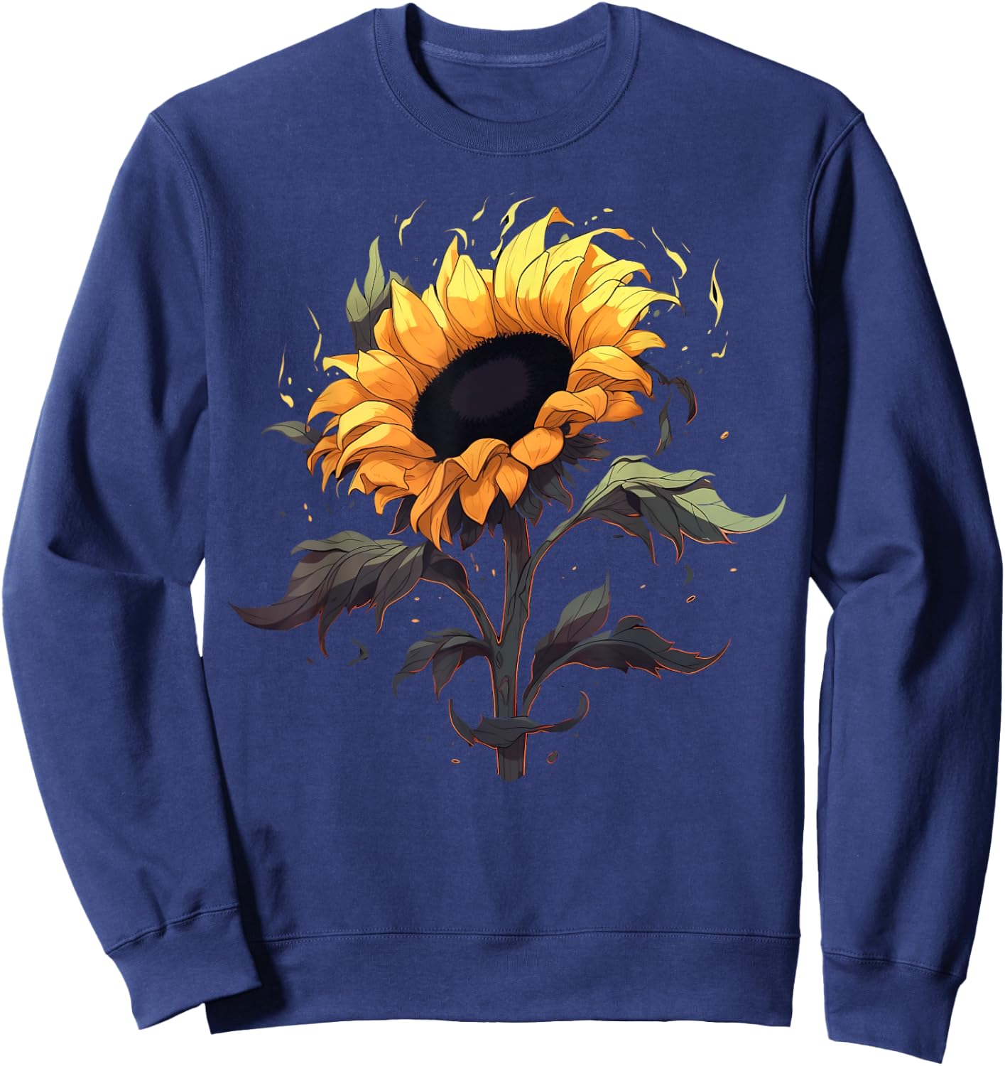 Summer Sunflower men and Sunflower Sweatshirt - Sweatshirt | Navy