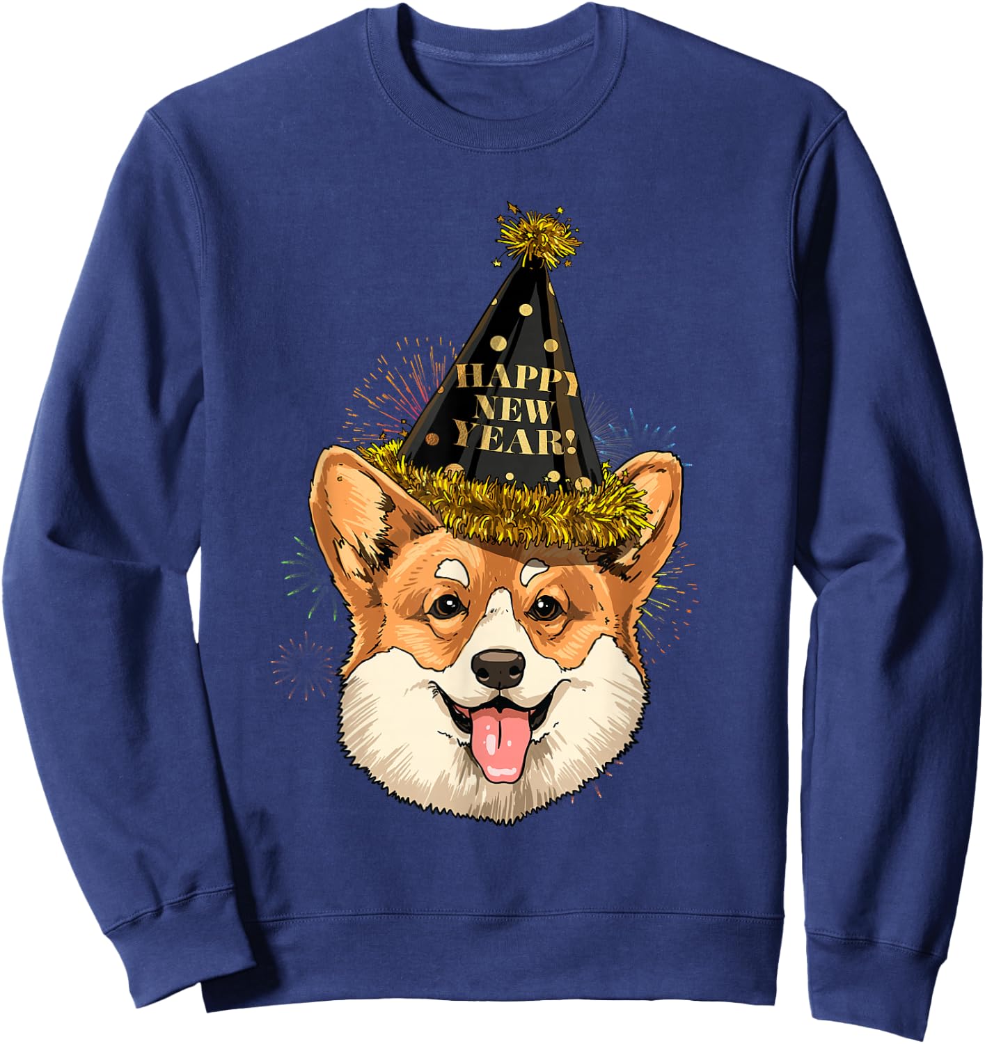 New Year Corgi New Year's Eve Party Countdown Corgi Lover Sweatshirt - Sweatshirt | Navy