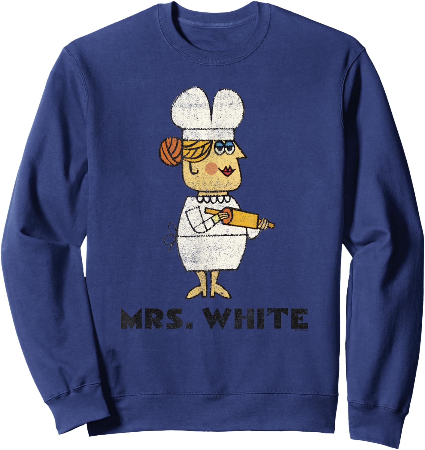 Clue Retro Mrs. White Portrait Sweatshirt - Sweatshirt | Navy