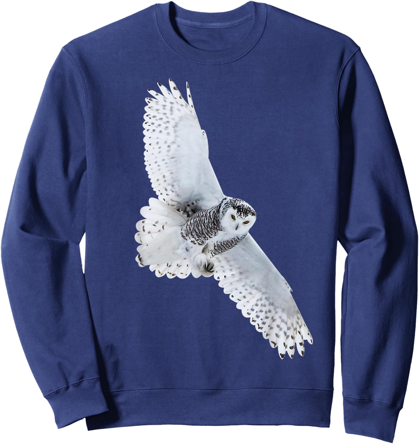 @n!mal -Adults & Kids Owl Bird Motif Animals Bird Design Owl - Black - Small - Short Sleeve - Cotton 60%, Polyester 40% Sweatshirt - Sweatshirt | Navy