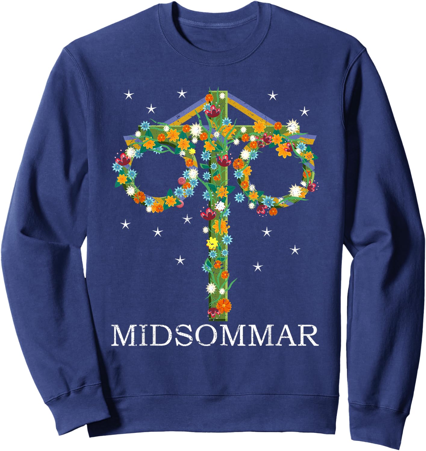 Midsommar Maypole Sweden Swedish Festival Summer Solstice Sweatshirt - Sweatshirt | Navy
