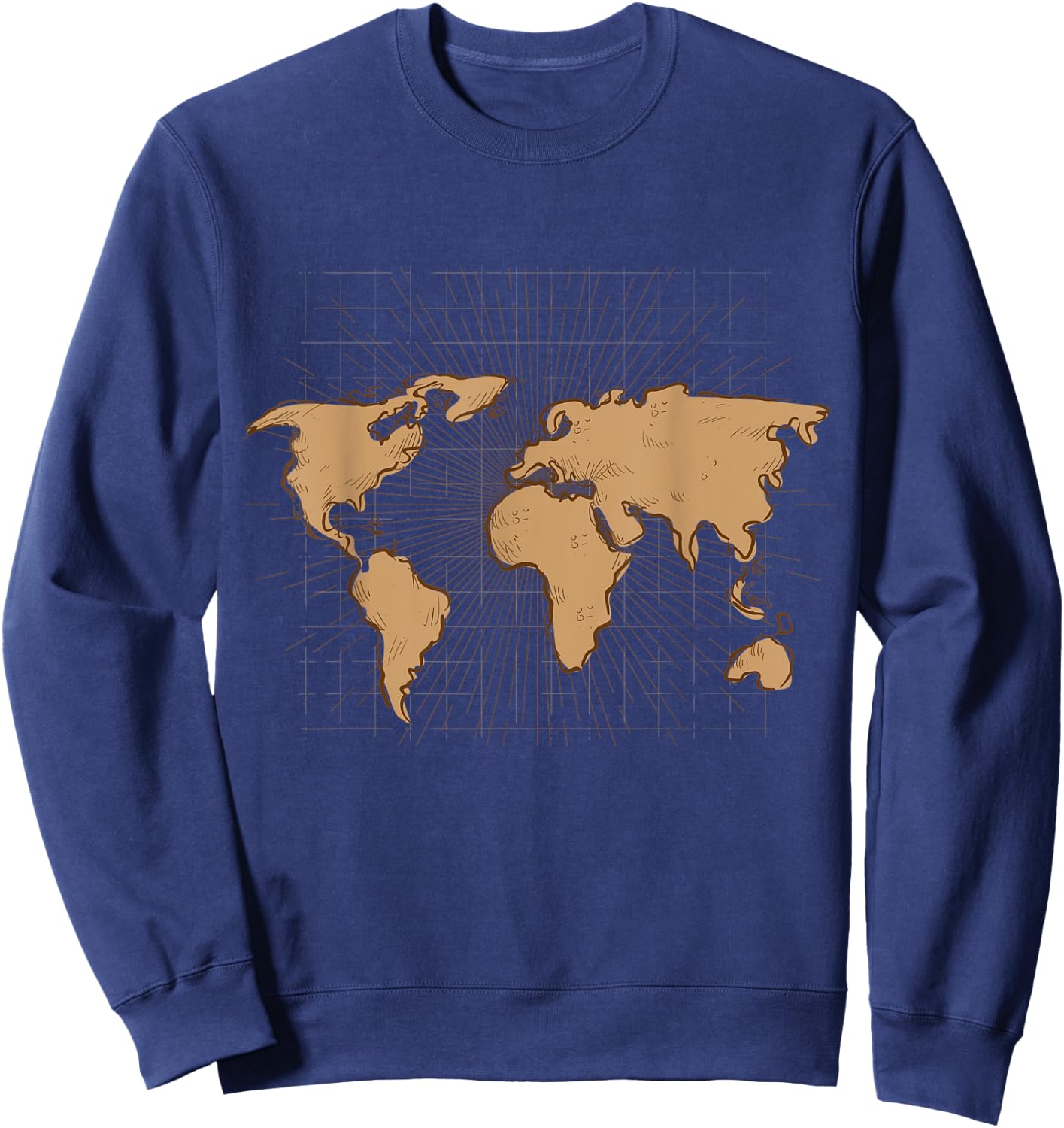 Travelling Traveler Country World Map Sweatshirt - Sweatshirt | Navy