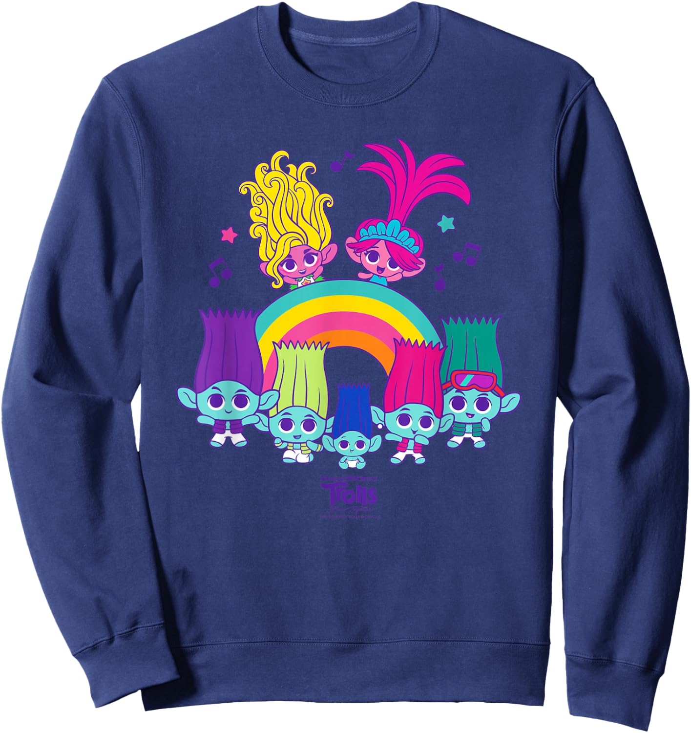 DreamWorks Trolls Band Together BroZone Poppy Viva Rainbow Sweatshirt - Sweatshirt | Navy