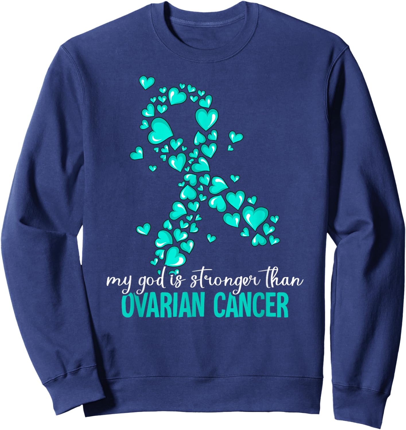 Ovarian Cancer Awareness Sweatshirt - Sweatshirt | Navy