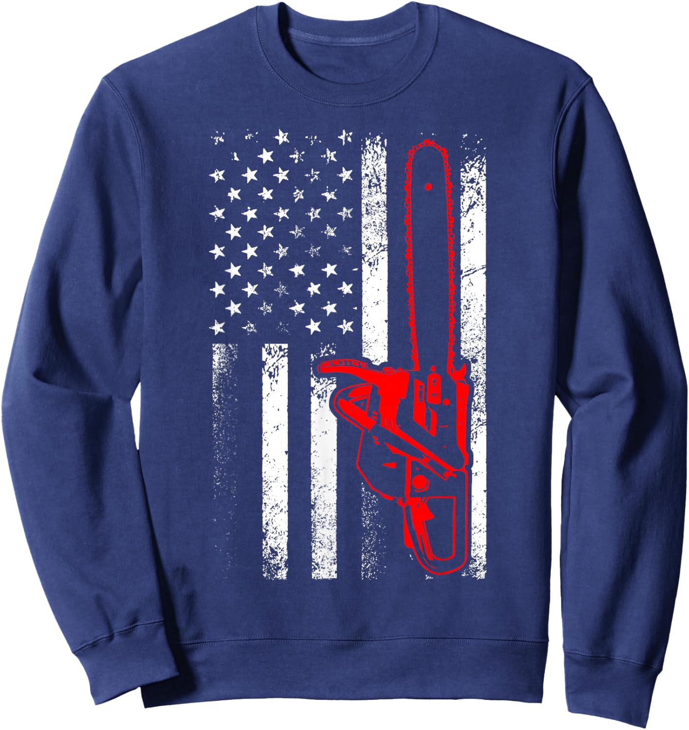 Funny Logger Arborist Gift Men Cool Lumberjack Woodworker Sweatshirt - Sweatshirt | Navy