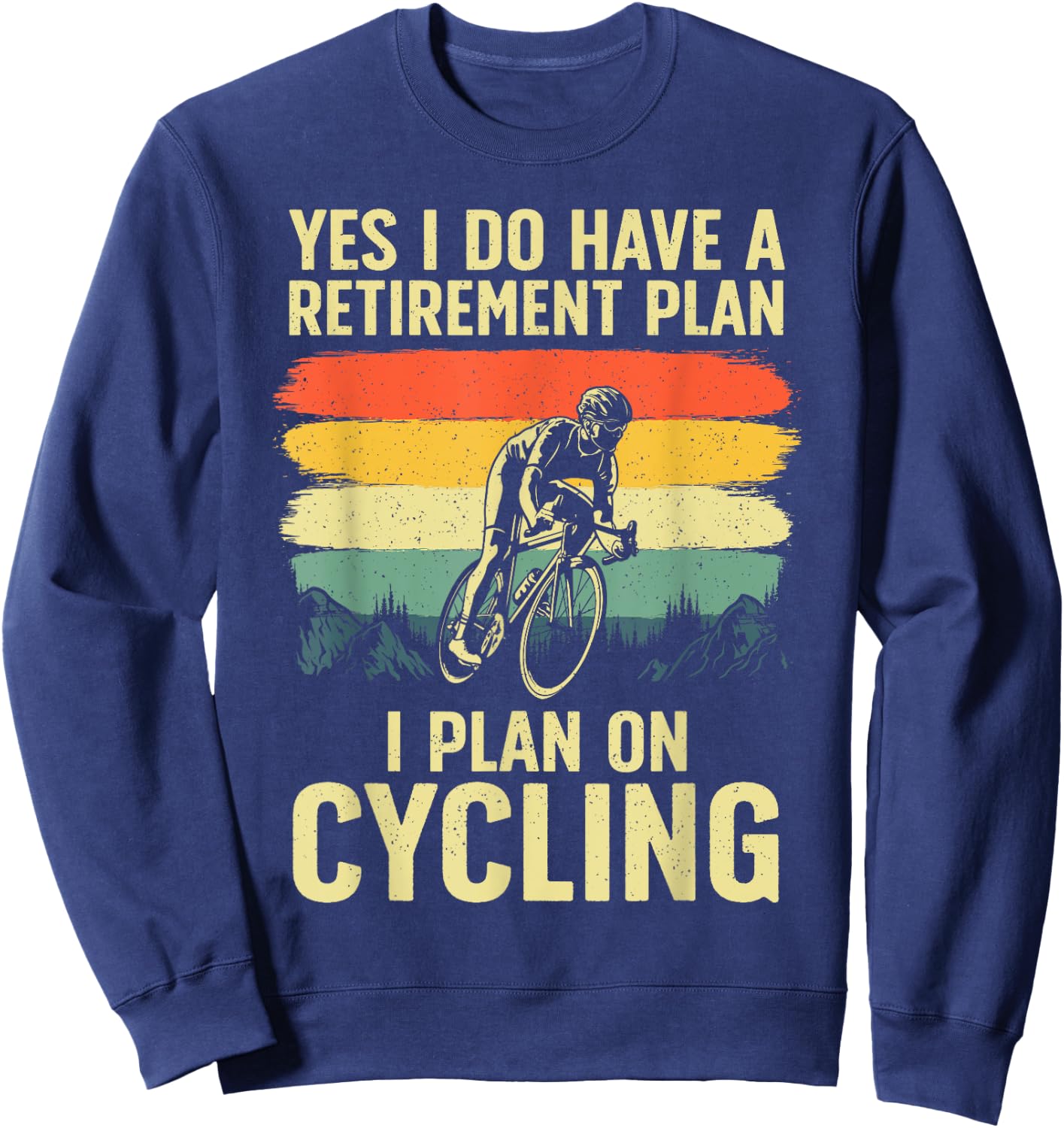 Funny Cycling Art Women Bicyclist Bike Racing Biker Sweatshirt - Sweatshirt | Navy
