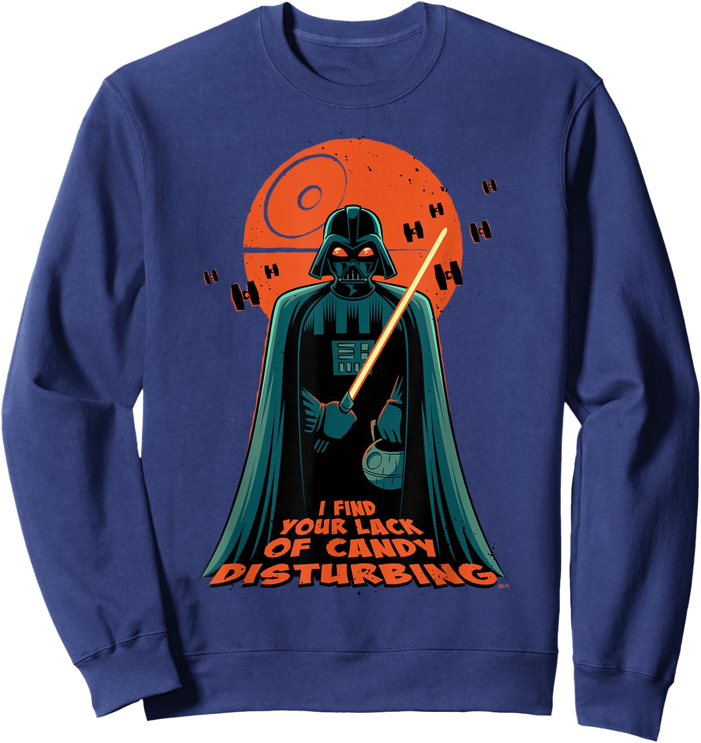 Star Wars Darth Vader Halloween Lack of Candy Disturbing Sweatshirt - Sweatshirt | Navy