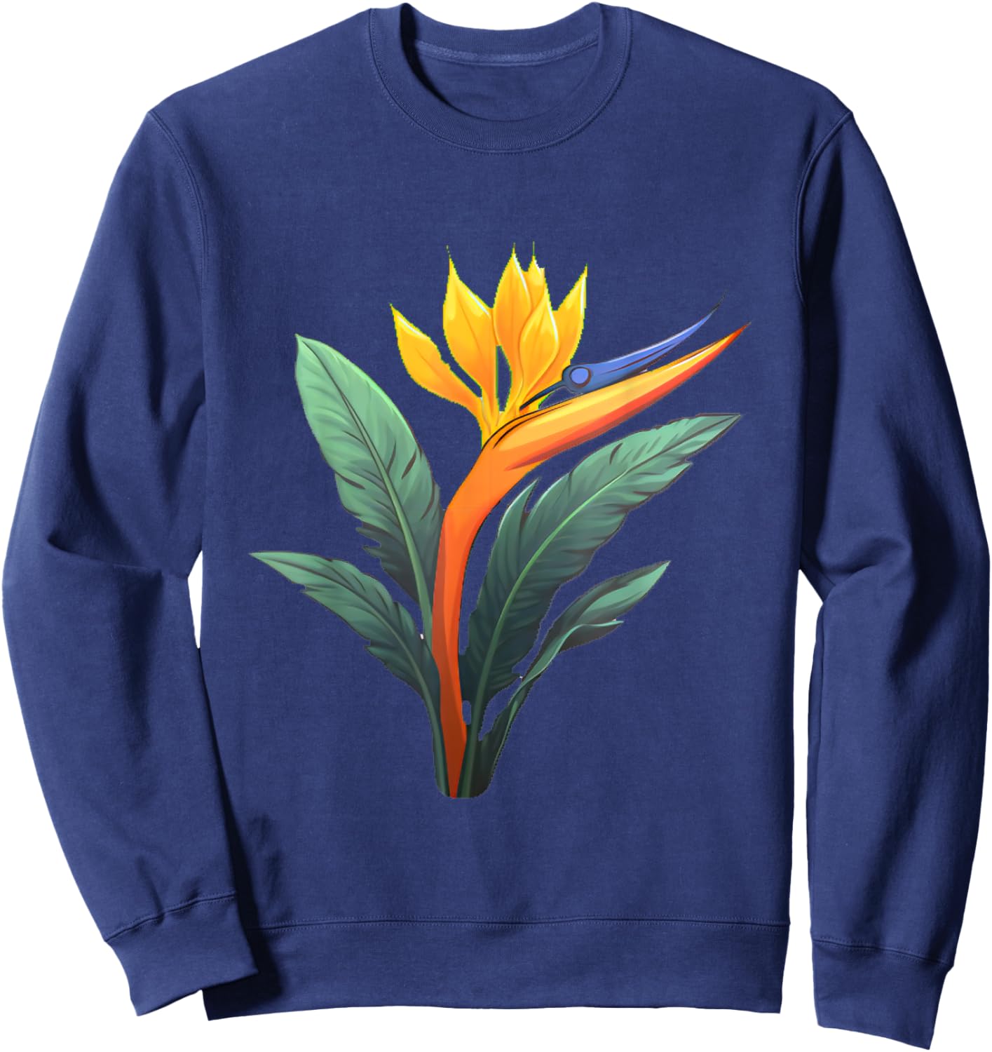 Bird of Paradise Plant Flower Sweatshirt - Sweatshirt | Navy