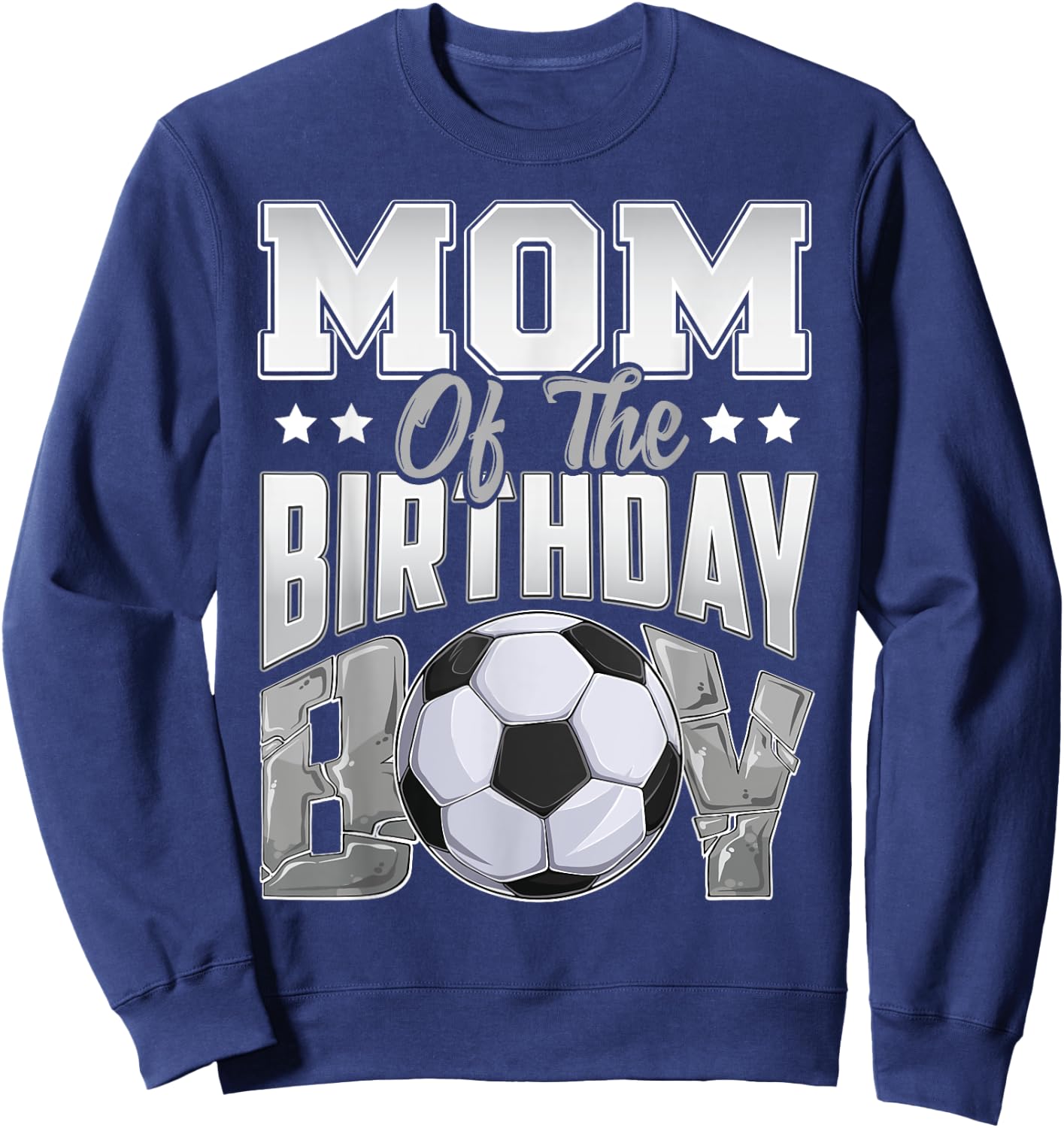 Mom Soccer birthday Boy Family Baller b-day Party Sweatshirt - Sweatshirt | Navy