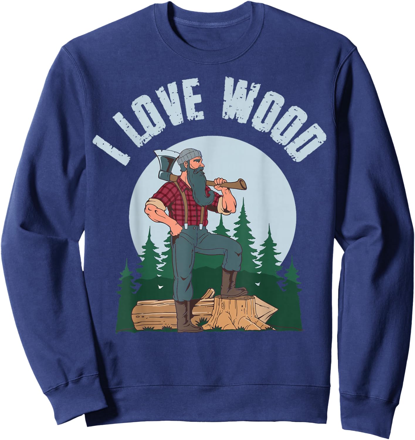 I Love Wood Sweatshirt - Sweatshirt | Navy