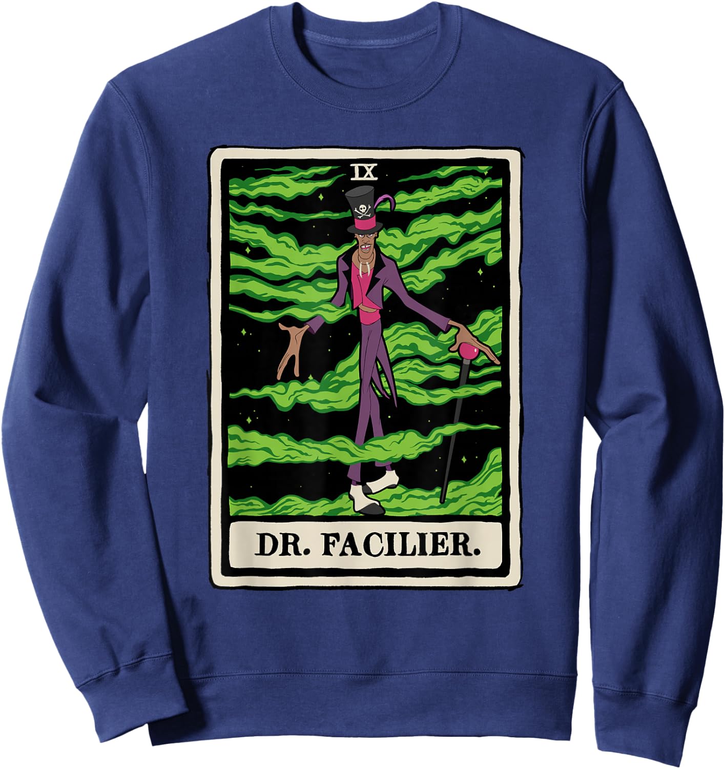 Disney Villains Dr. Facilier Tarot Card Sweatshirt - Sweatshirt | Navy