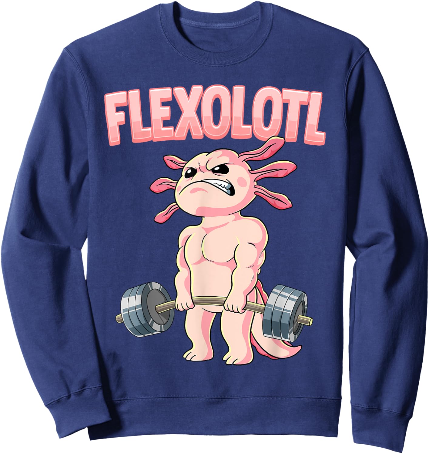 Flexolotl Axolotl Gym Bodybuilding Sweatshirt - Sweatshirt | Navy