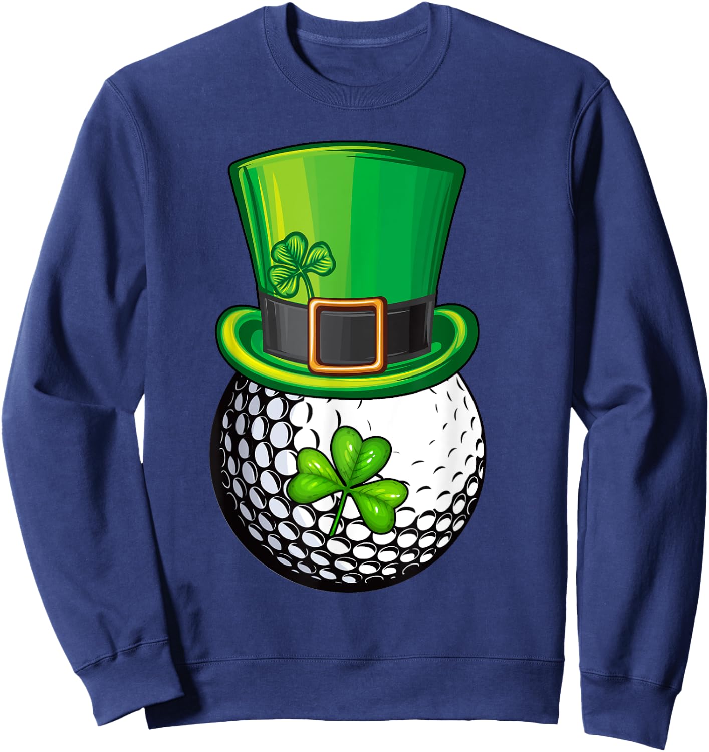 Shamrock Golf St Patricks Day Boy Men Ball Leprechaun Golfer Sweatshirt - Sweatshirt | Navy