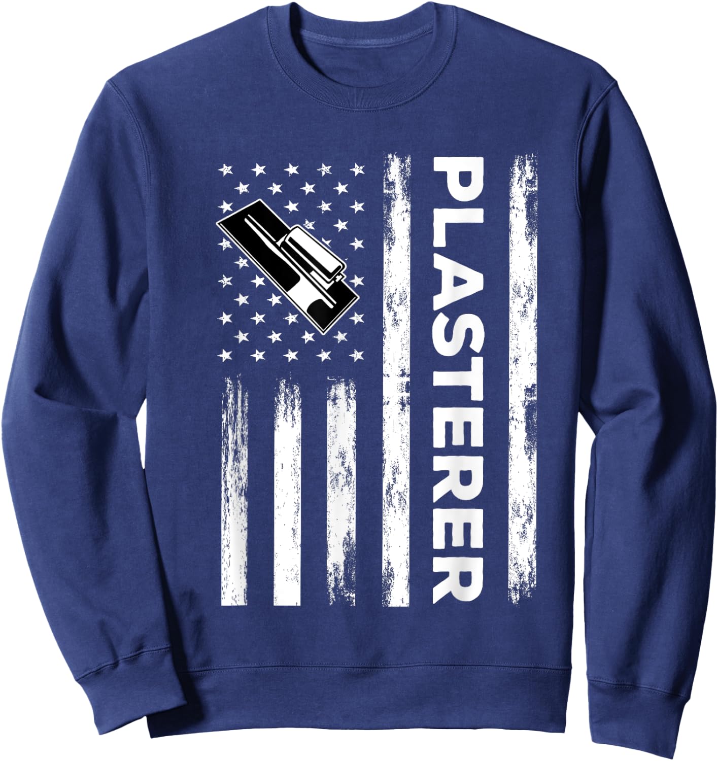 USA Flag Plasterer Outfit Bricklayer America Mason Sweatshirt - Sweatshirt | Navy