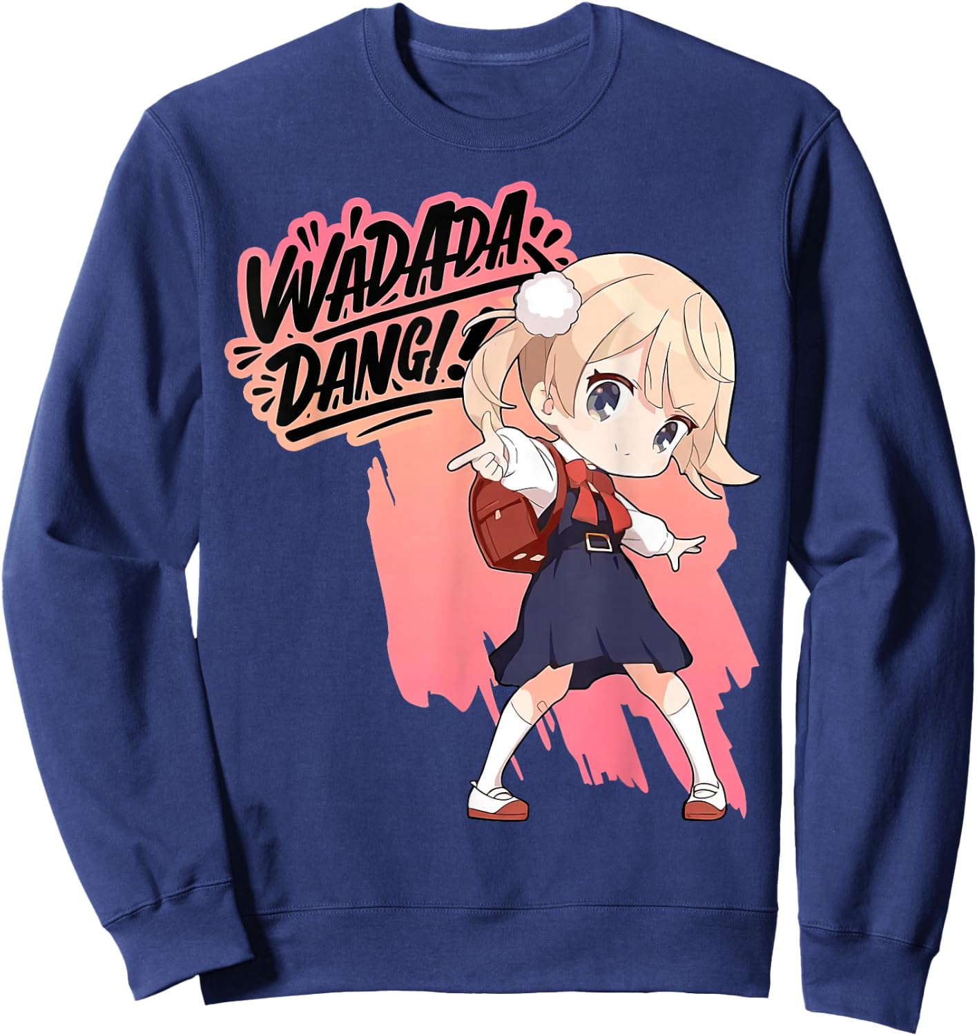 Wadada Dang Shigure Ui Loli Dance Dancing Anime Girl Sweatshirt - Sweatshirt | Navy