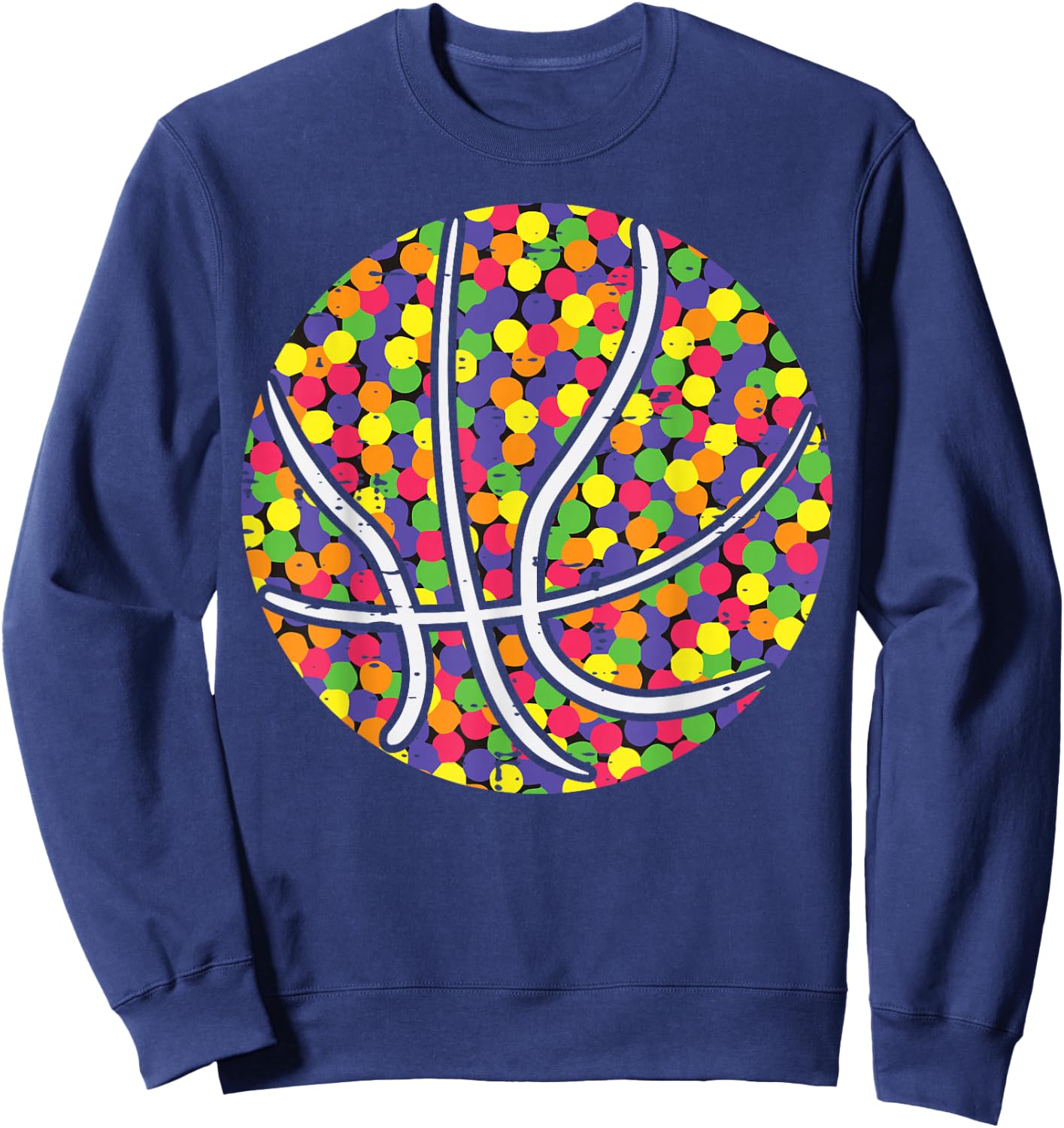 Basketball Dots International Dot Day Boys Kids Men Women Sweatshirt - Sweatshirt | Navy