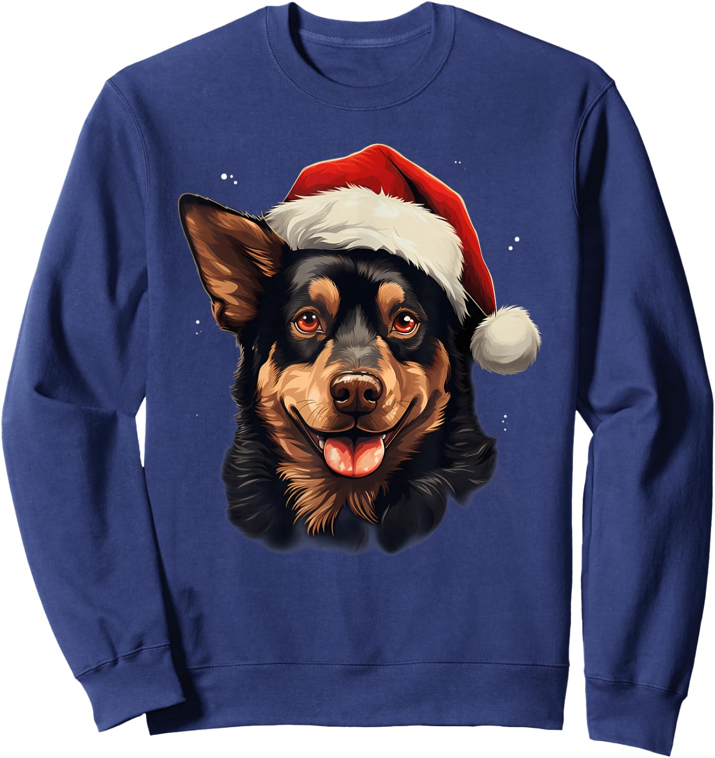 Merry Xmas Australian Kelpie Dog Christmas Men Women Kids Sweatshirt - Sweatshirt | Navy