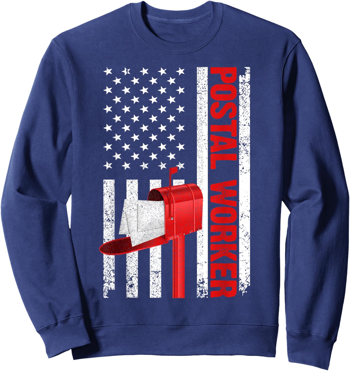 Funny Postal Worker Art Men Women Postman Post Office Lover Sweatshirt - Sweatshirt | Navy
