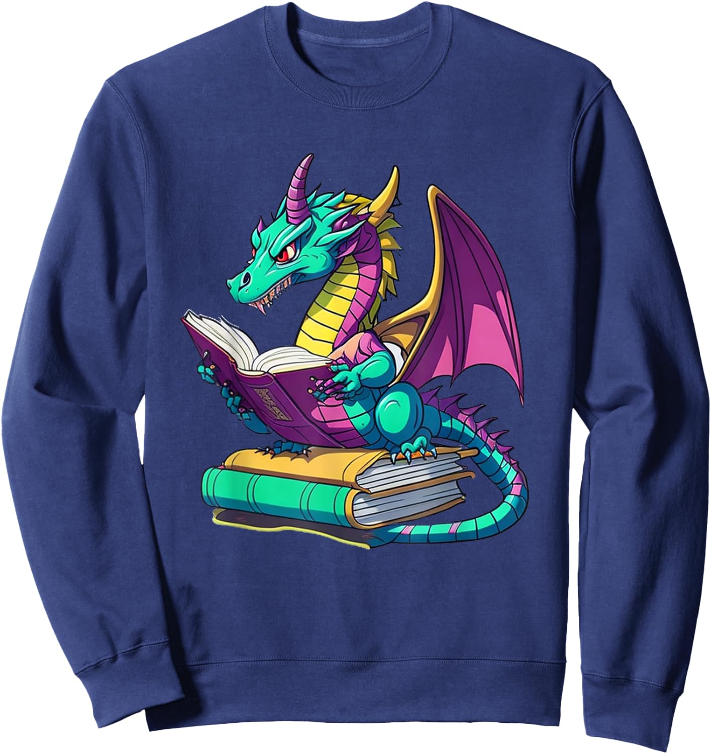 Dragon Reading Book Sweatshirt - Sweatshirt | Navy
