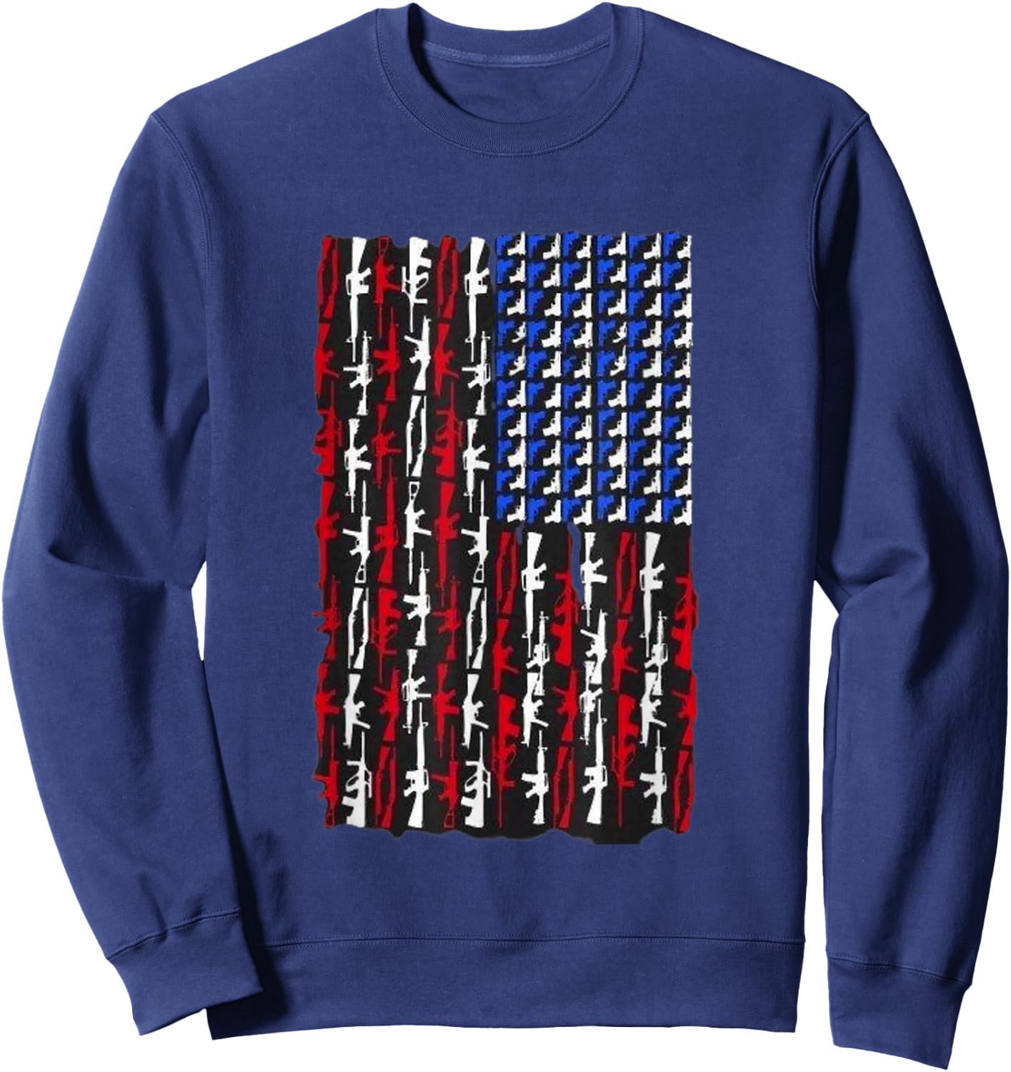 American Flag 2nd Amendment Freedom Flag Sweatshirt - Sweatshirt | Navy