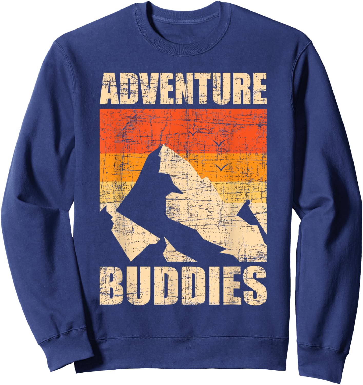 Adventure Buddies - Traveler Buddy Backpacking Camping Hiker Sweatshirt - Sweatshirt | Navy