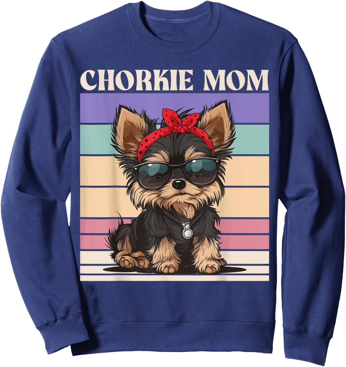 Chorkie Mom Sweatshirt - Sweatshirt | Navy