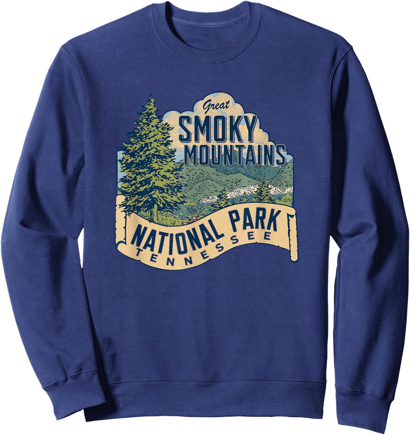 Great Smoky Mountains National Park Tennessee Sweatshirt - Sweatshirt | Navy
