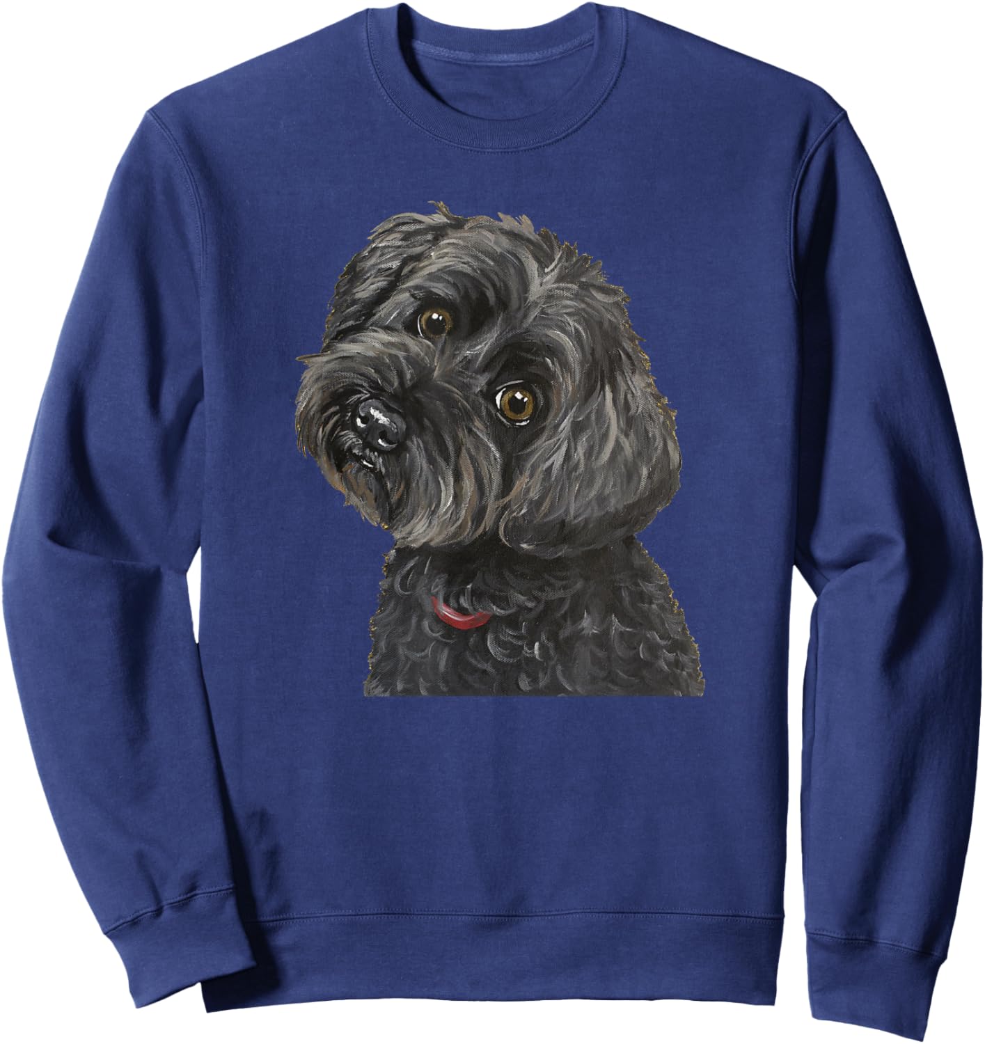 Yorkie Poo, Black Yorkie Poo Sweatshirt - Sweatshirt | Navy