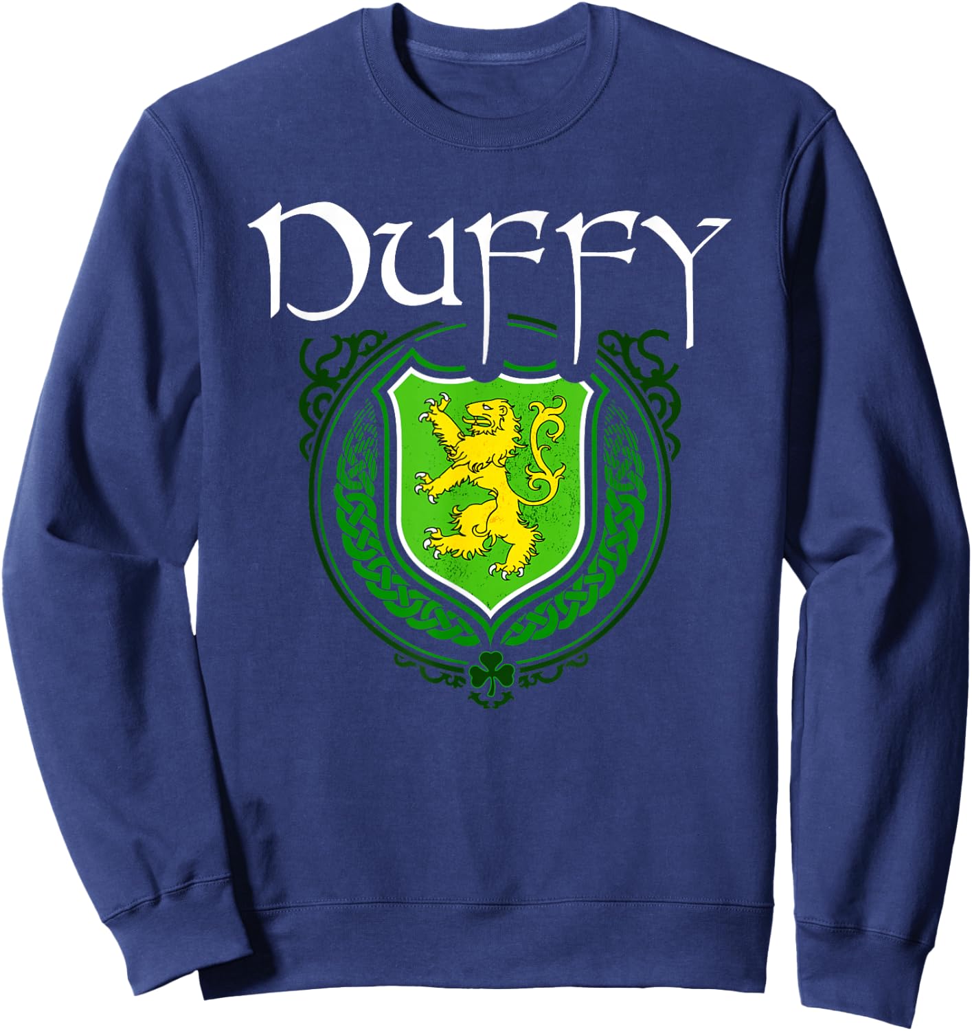 Duffy Surname Irish Clan Tartan Badge Ireland Sweatshirt - Sweatshirt | Navy