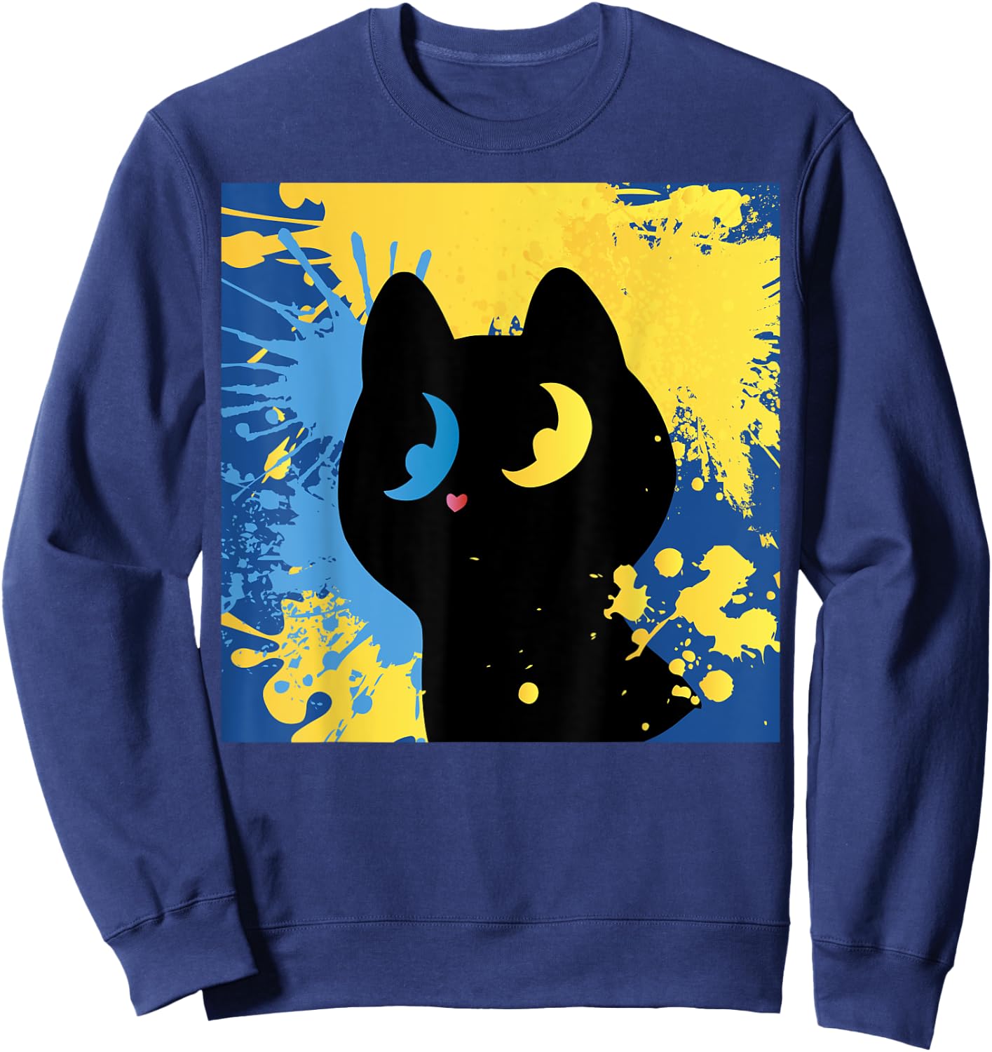 Ukrainian cats Ukraine Ukraine Flag cat lovers Sweatshirt - Sweatshirt | Navy