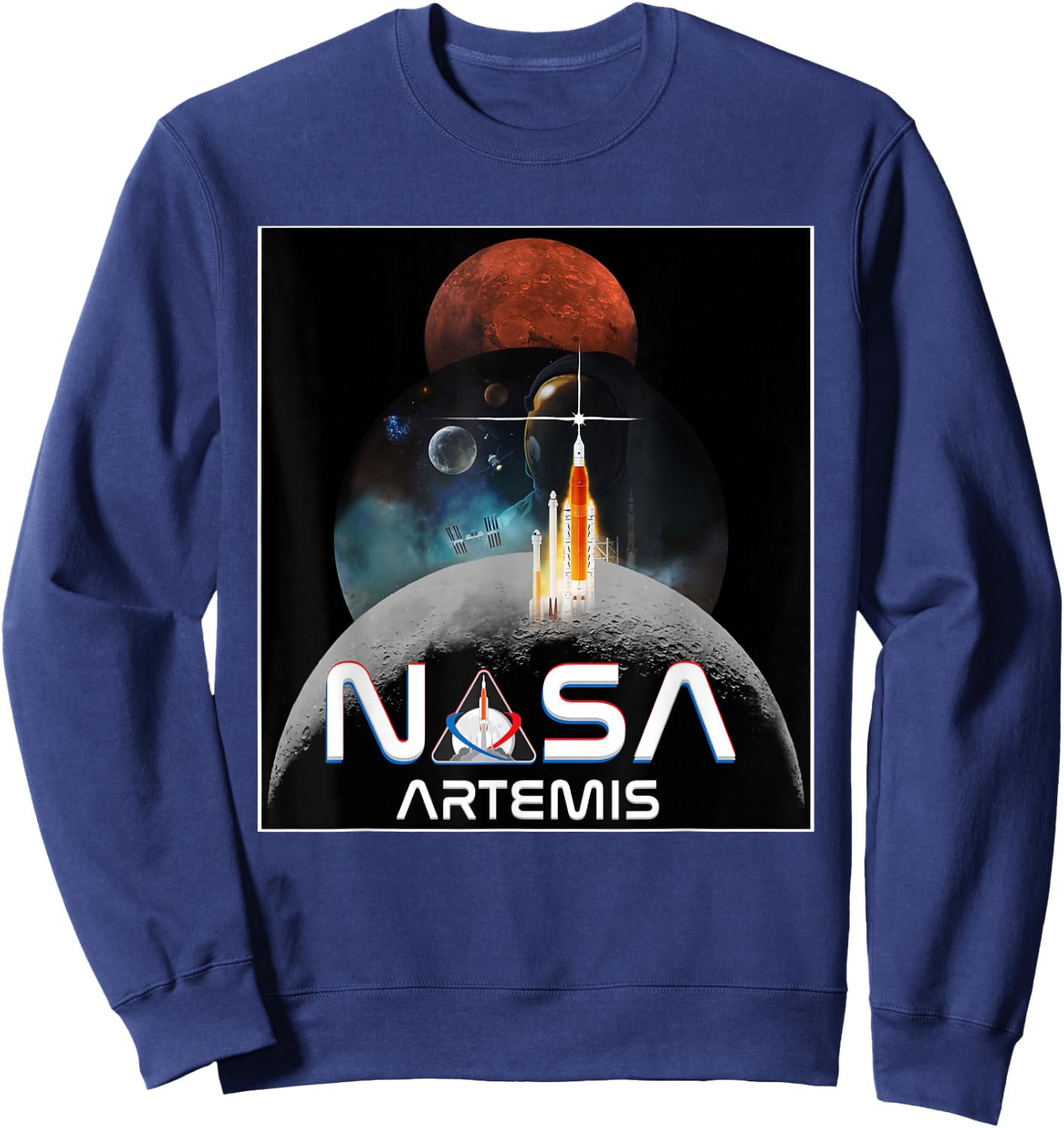 NASA Artemis Mission Worm Logo Sweatshirt - Sweatshirt | Navy