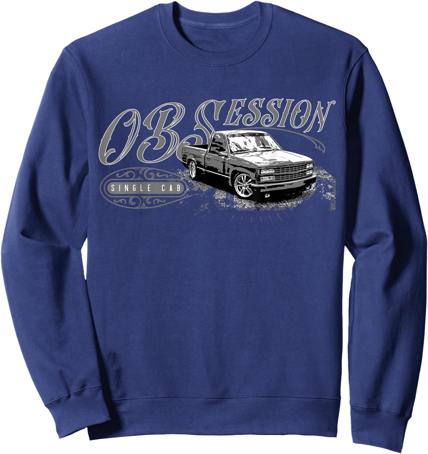 OBS Single Cab Truck Old Body Style Retro Vintage CK Truck Sweatshirt - Sweatshirt | Navy