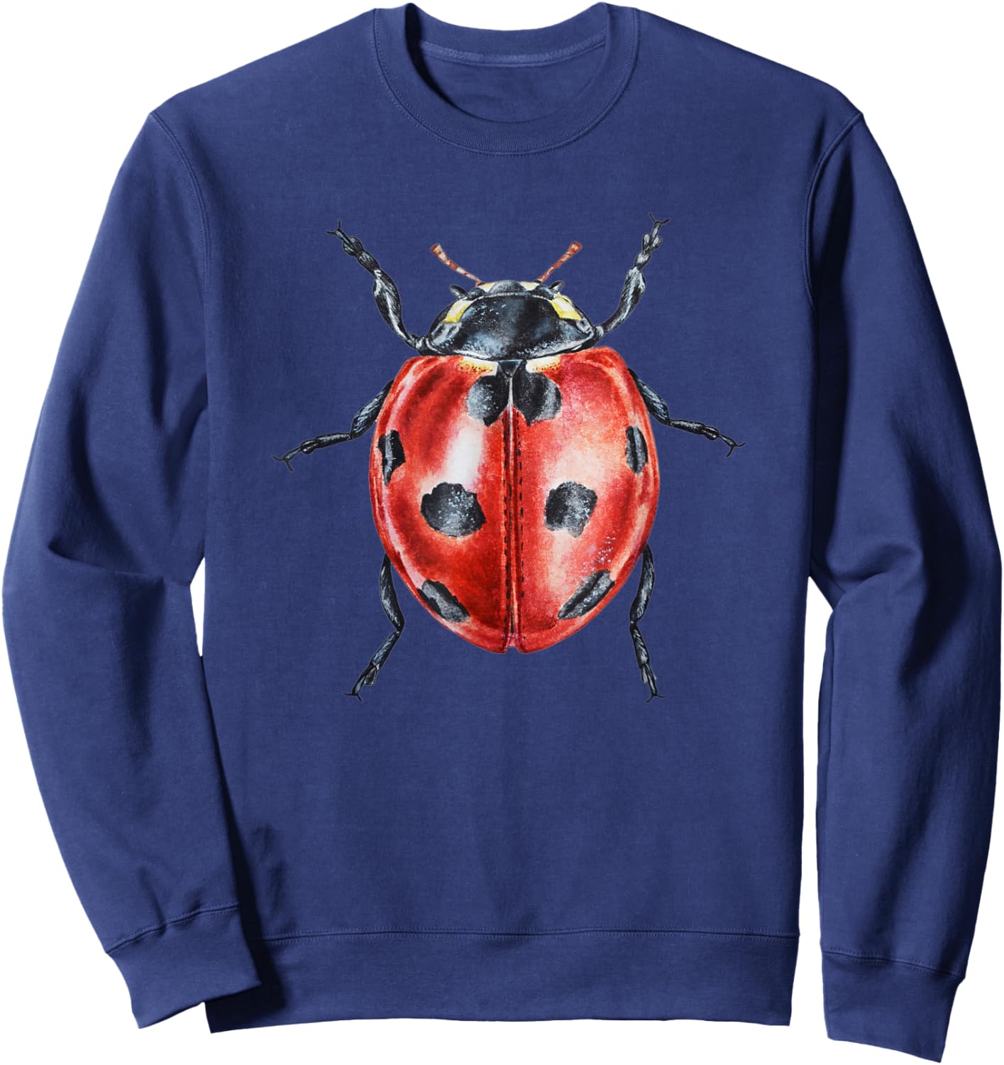 cute ladybug Hand drew for lovers of insects Bug Sweatshirt - Sweatshirt | Navy