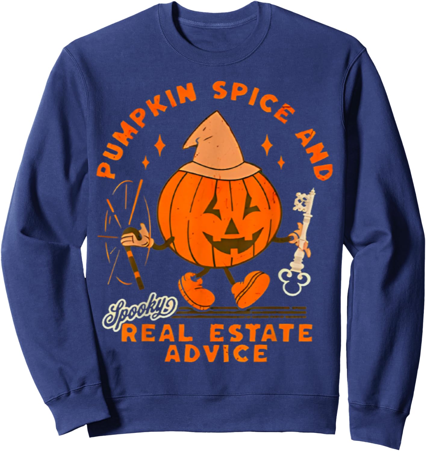 Real Estate Halloween Pumpkin Spice And Real Estate Advice Sweatshirt - Sweatshirt | Navy