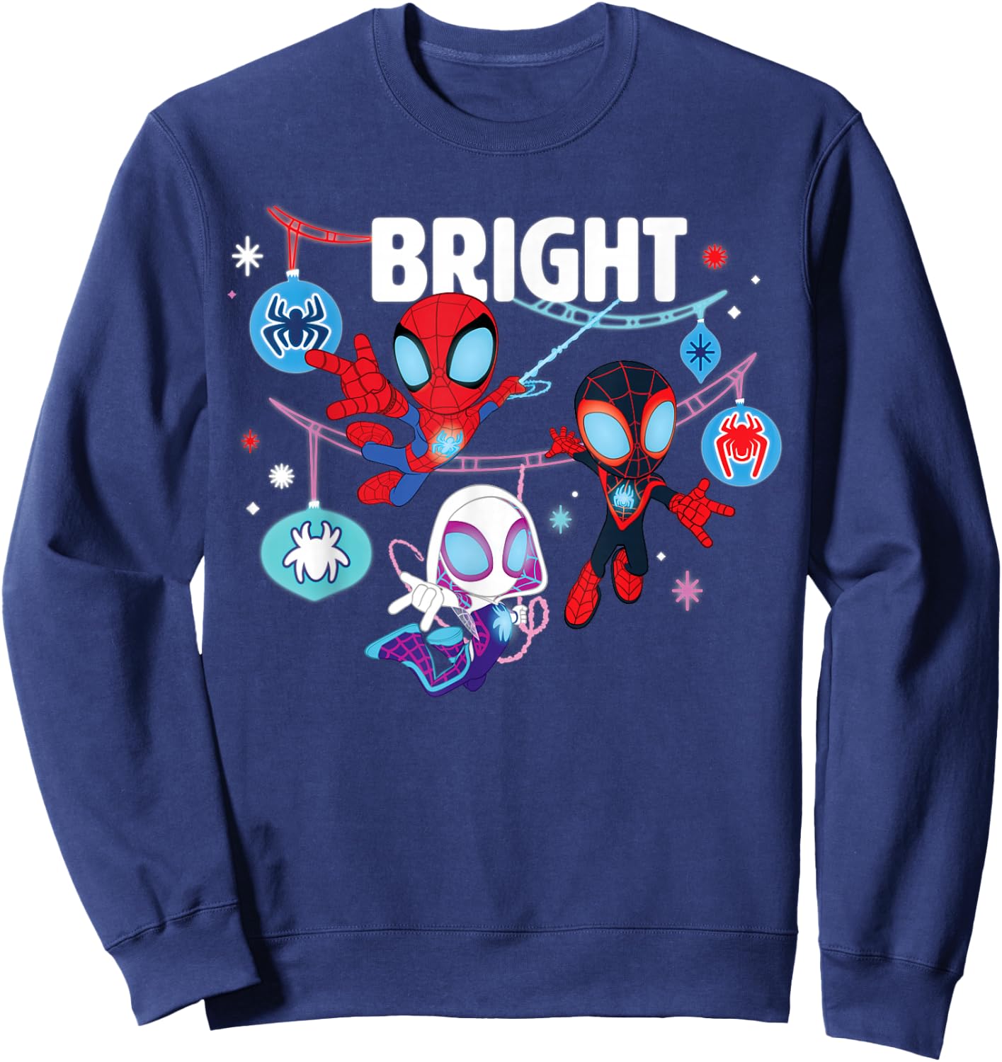 Marvel Spidey and His Amazing Friends Bright Christmas Sweatshirt - Sweatshirt | Navy