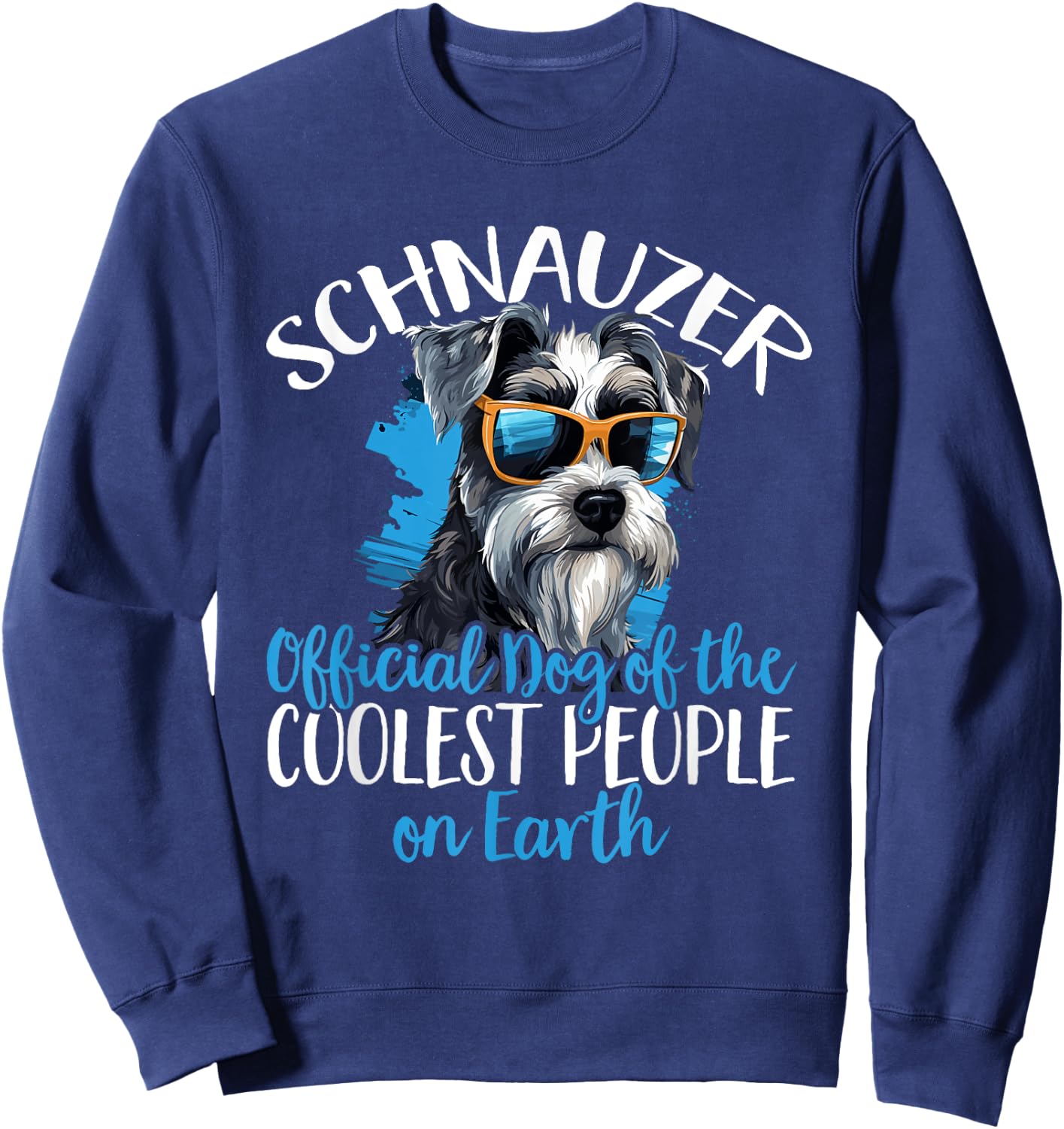 Schnauzer Dog Breed Pet Schnauzer Official Dog Sweatshirt - Sweatshirt | Navy