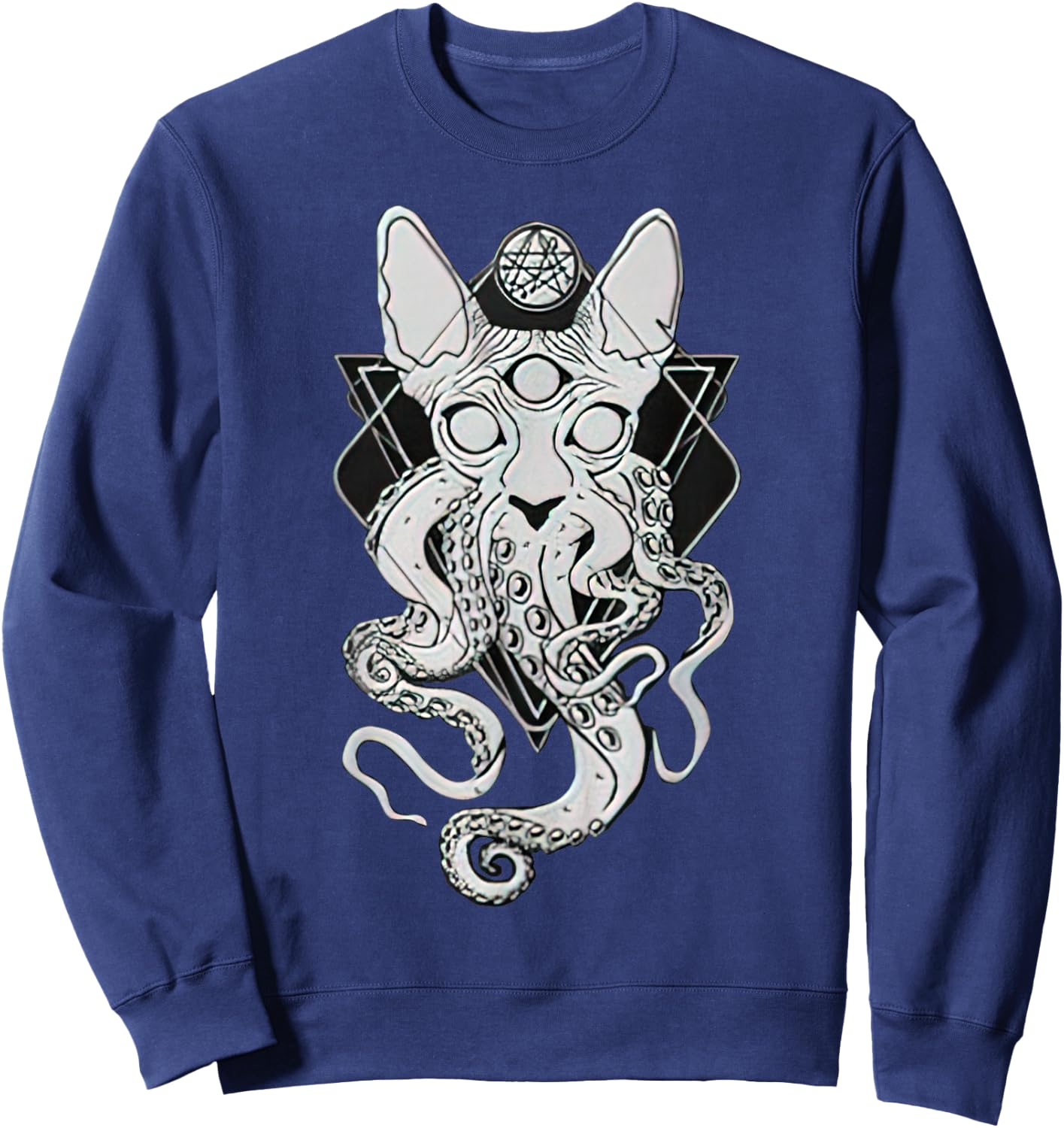 CATHULHU - the cosmic tentacle cat Sweatshirt - Sweatshirt | Navy