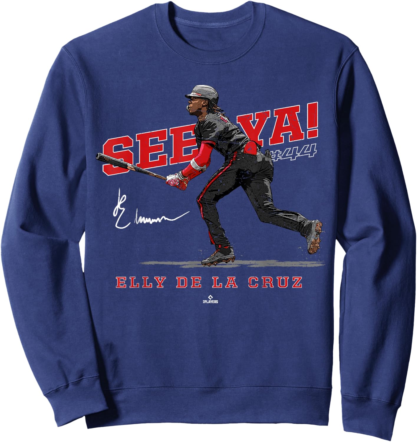 See Ya! Elly De La Cruz Cincinnati MLBPA Sweatshirt - Sweatshirt | Navy