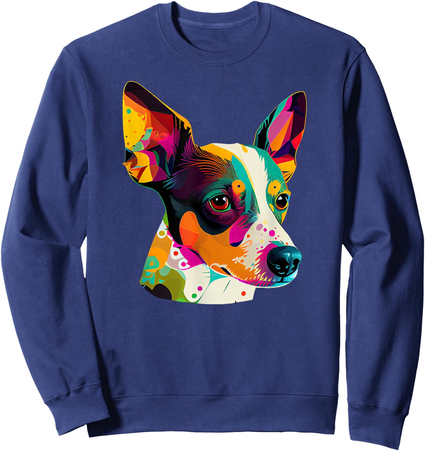 Rat Terrier Lover Pop Art Rat Terrier Dog Sweatshirt - Sweatshirt | Navy