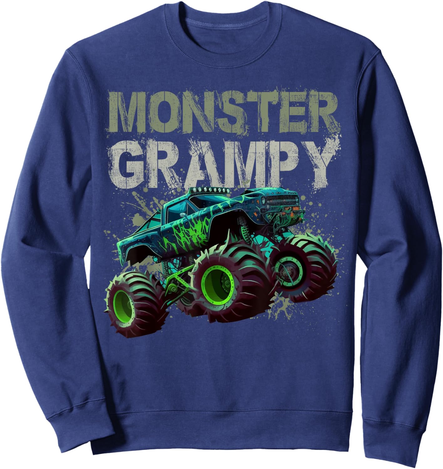 Monster Truck Grampy Family Matching Monster Truck Lovers Sweatshirt - Sweatshirt | Navy