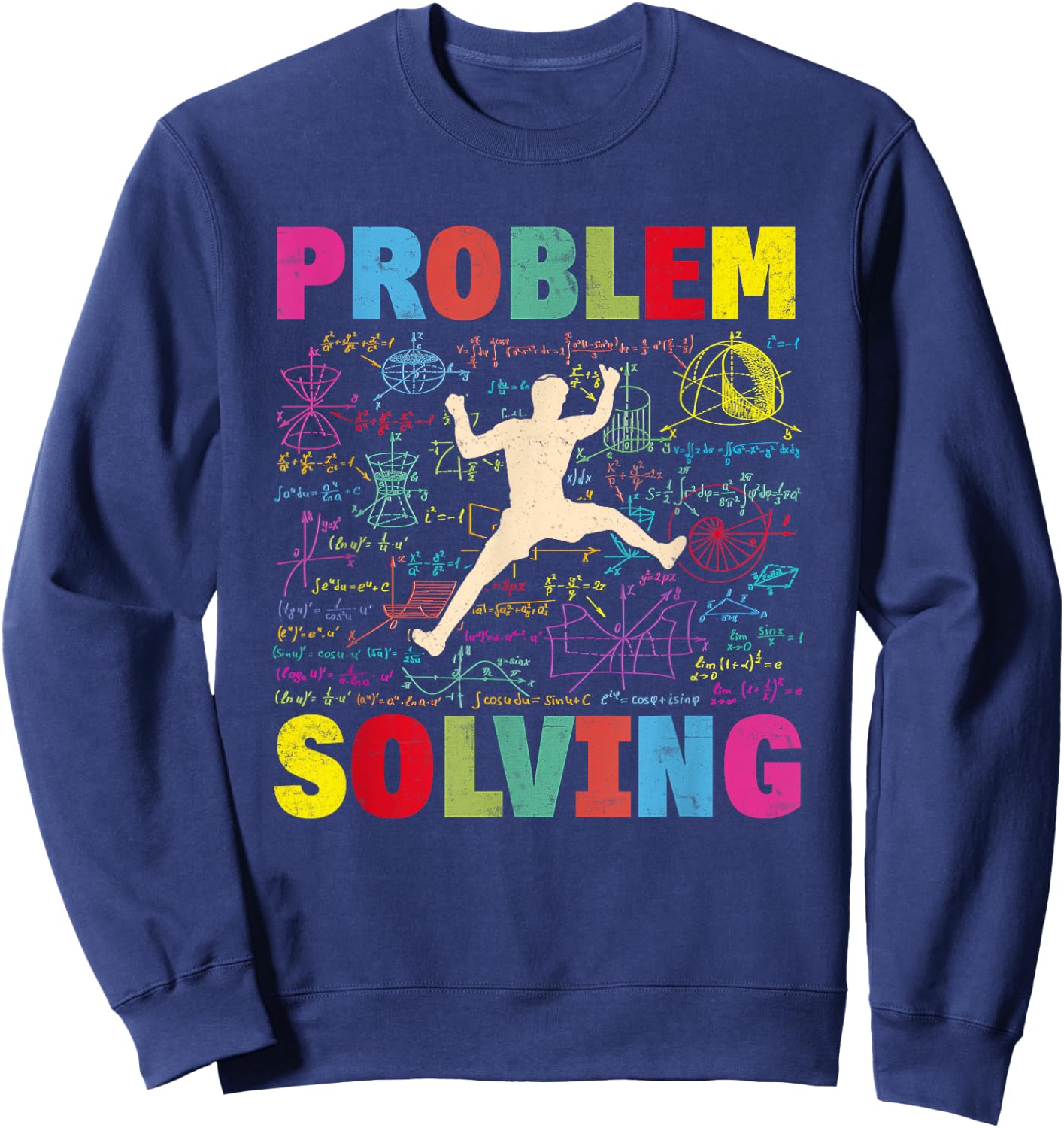 Mathematic Problem Solving Climber Rock Climbing Bouldering Sweatshirt - Sweatshirt | Navy