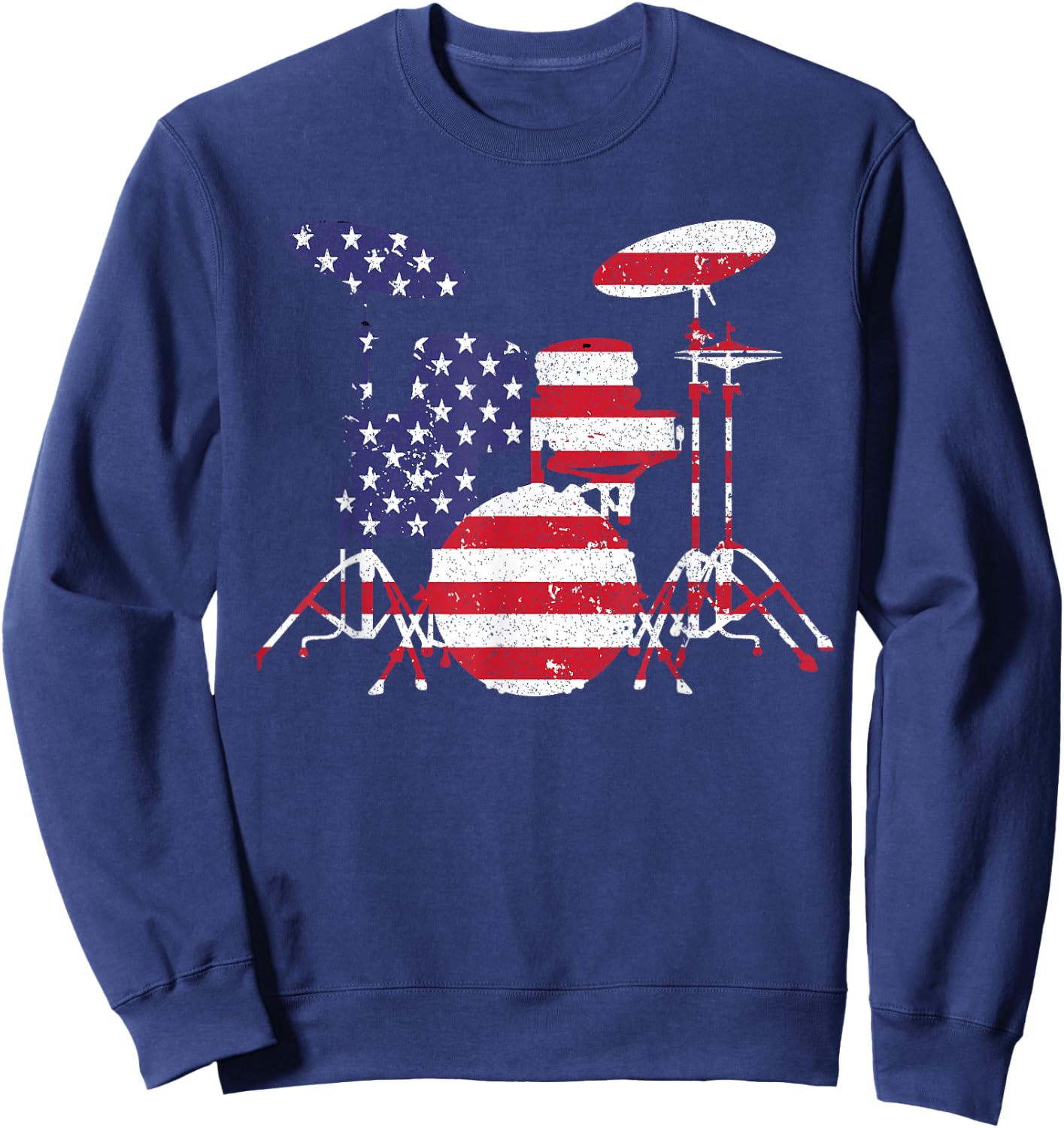 Best Drum Design Women Drum Set Drumming Drummer Sweatshirt - Sweatshirt | Navy