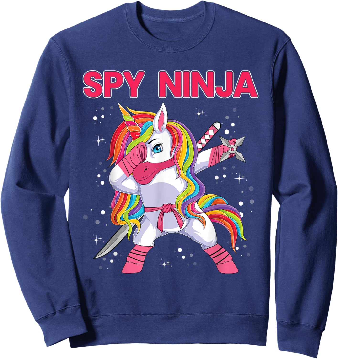 Gaming Spy Unicorn Ninja Gamers Gaming Enthusiast Sweatshirt - Sweatshirt | Navy