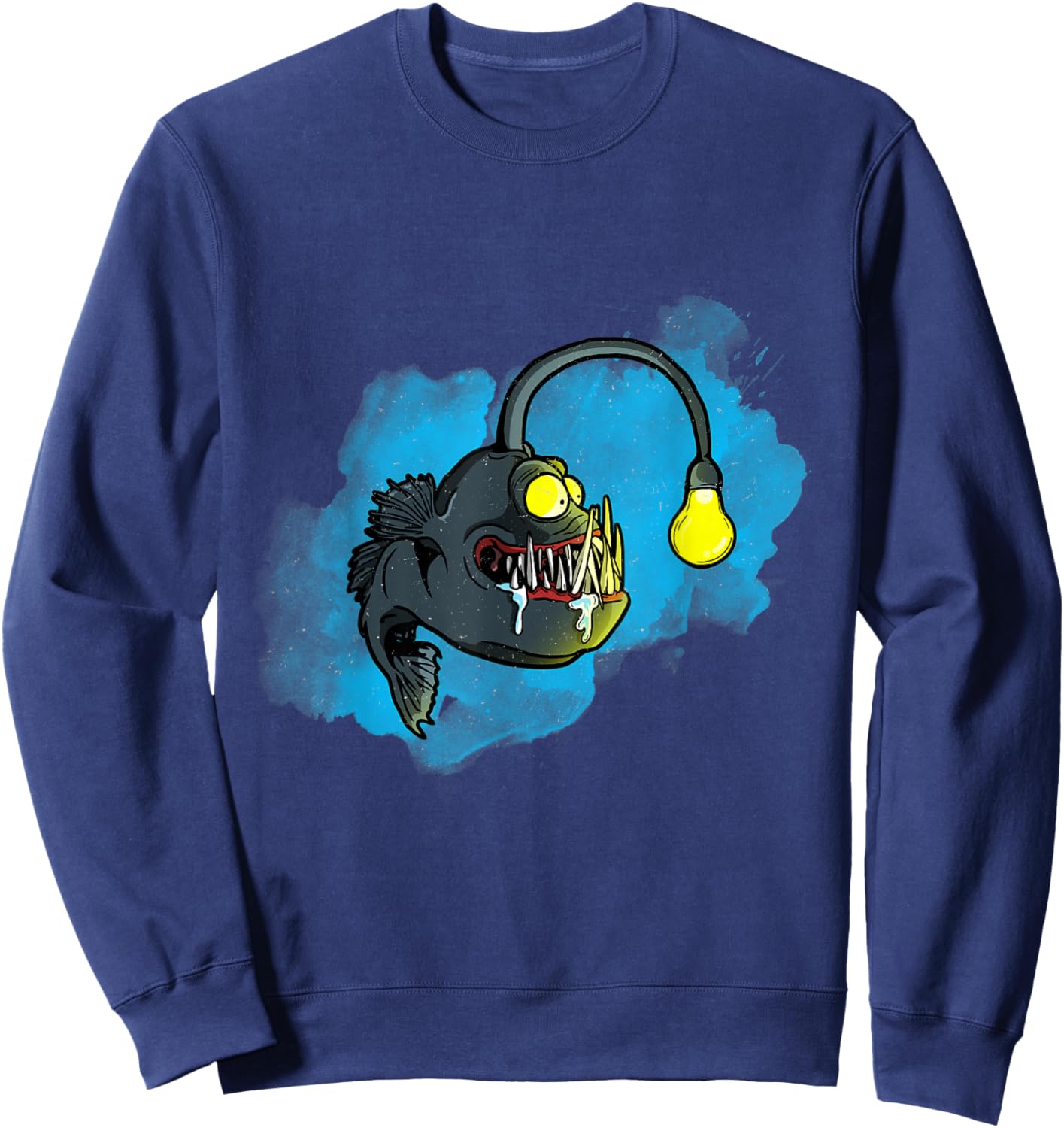Funny Anglerfish for fishing and Sea Monster Lovers Sweatshirt - Sweatshirt | Navy