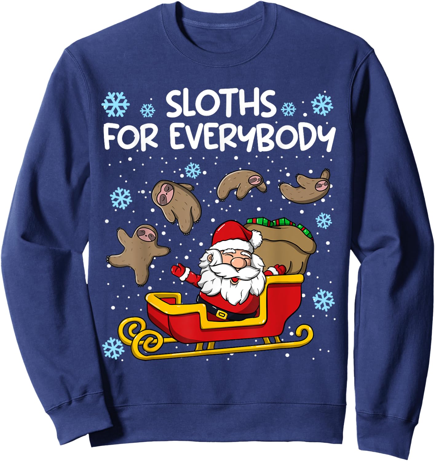 Sloths for Everybody Funny Sloth Christmas Women Sweatshirt - Sweatshirt | Navy