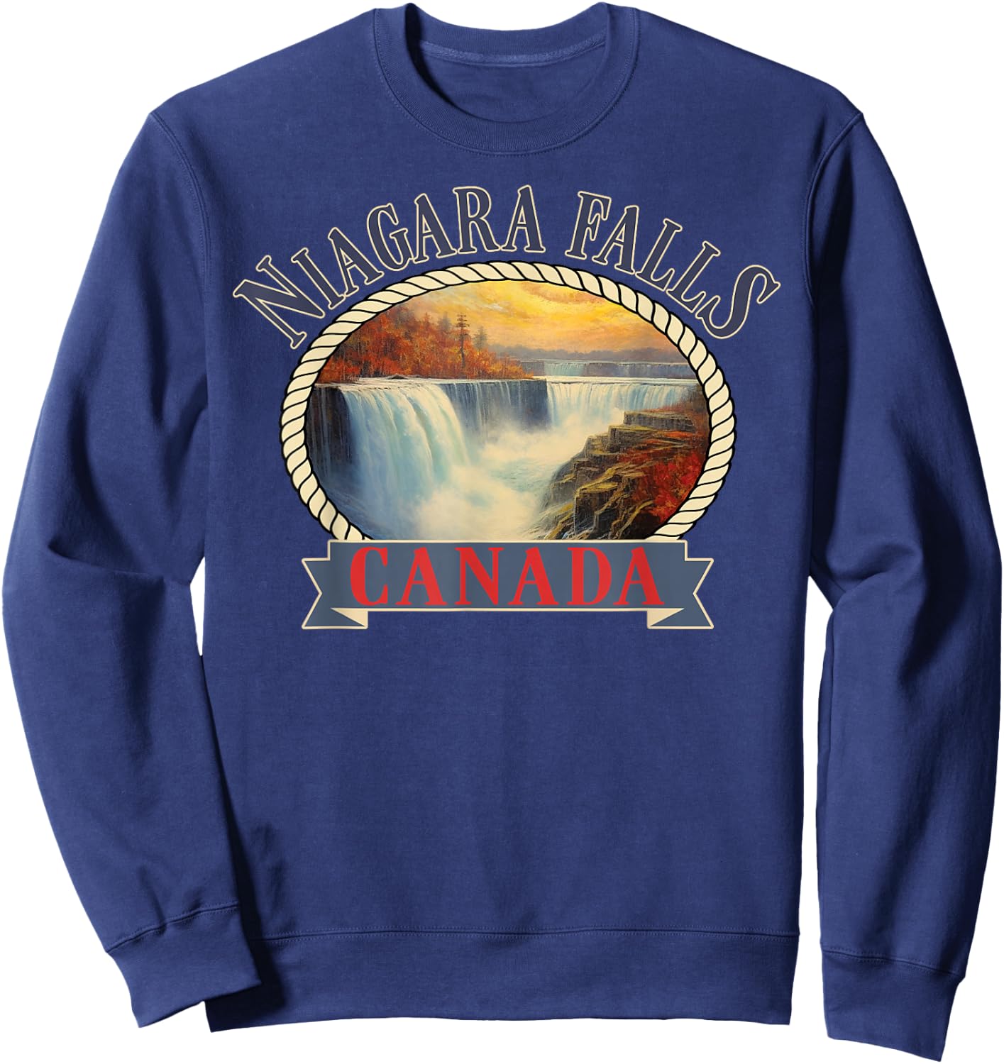 Niagara Falls Canada USA Nature river Sweatshirt - Sweatshirt | Navy