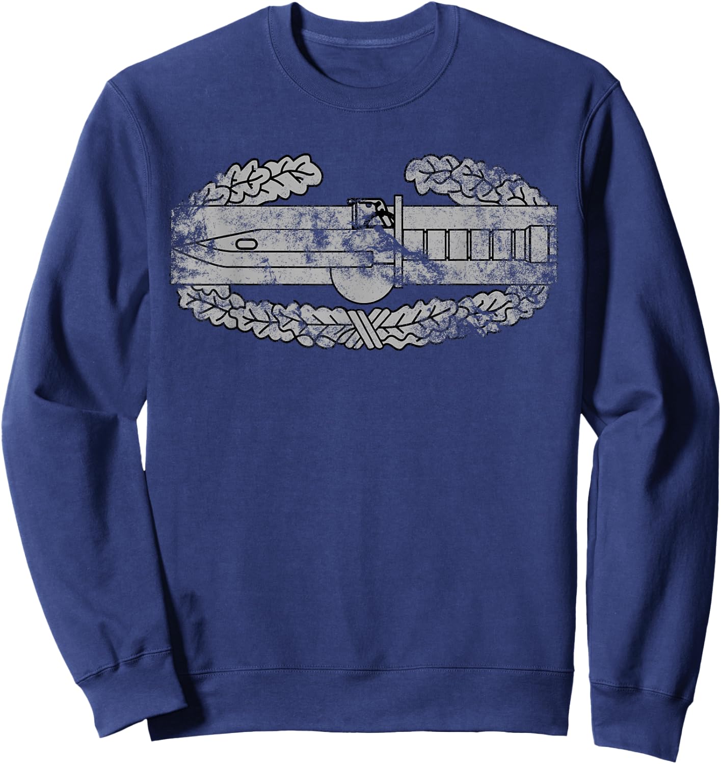 US Army CAB - Combat Action Badge - Distressed Sweatshirt - Sweatshirt | Navy