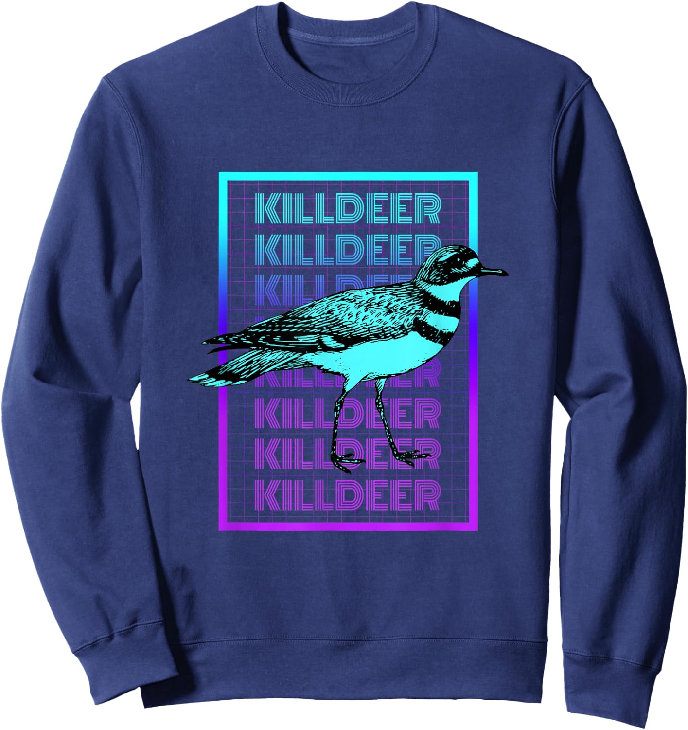 Killdeer Bird Vintage Retro Killdeer Sweatshirt - Sweatshirt | Navy