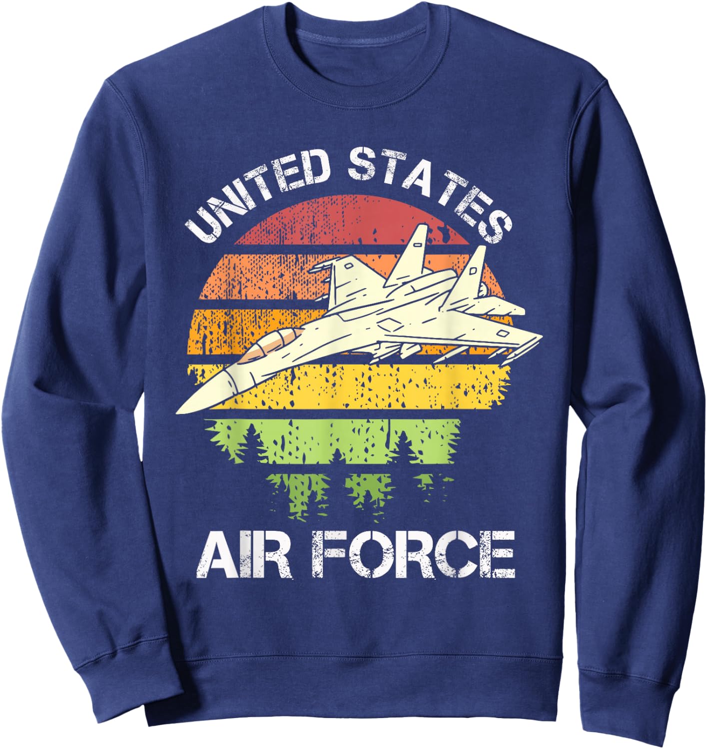 United States Air Force Retro Vintage Sweatshirt - Sweatshirt | Navy